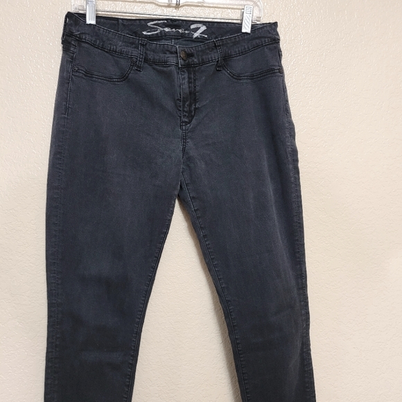 Seven7 Women Charcoal Black Jean Size 32 - Picture 3 of 8